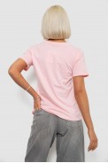 Футболка женская однотонная, цвет светло-розовый, 204R3333 - фото № 3