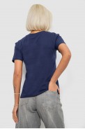 Футболка женская однотонная, цвет синий, 204R3333 - фото № 3