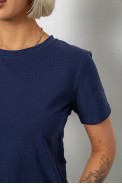Футболка женская однотонная, цвет синий, 204R3333 - фото № 4