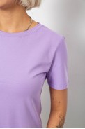 Футболка женская однотонная, цвет сиреневый, 204R3333 - фото № 4
