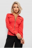 Рубашка женская однотонная, цвет коралловый, 230R303 - фото № 0