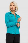 Сорочка жіноча однотонна, колір бірюзовий, 230R303 - фото № 2