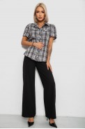 Сорочка жіноча в клітку, колір сірий, 230R065-5 оптом - фото № 1
