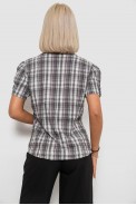 Сорочка жіноча в клітку, колір сірий, 230R065-5 оптом - фото № 3