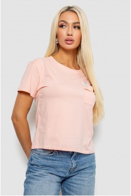 Футболка женская с принтом, цвет персиковый, 221R330