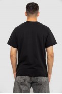 Футболка чоловіча однотонна, колір чорний, 241R1900 - фото № 3