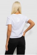 Футболка женская с принтом, цвет белый, 221R330 - фото № 3