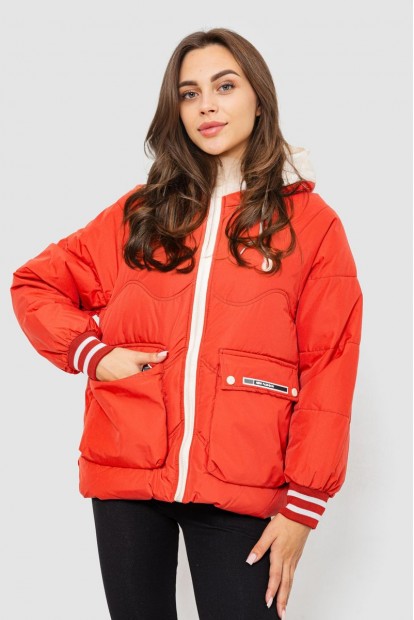 Куртка женская демисезонная с рукавом реглан  -уценка, цвет темно-коралловый, 244R8023-U-11