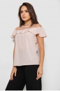 Блуза жіноча однотонна, колір персиковий, 230R78 - фото № 2