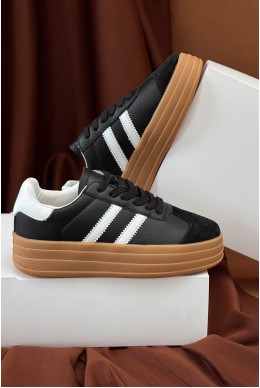 Кроссовки женские демисезонные, цвет черно-белый, 248RCX1570