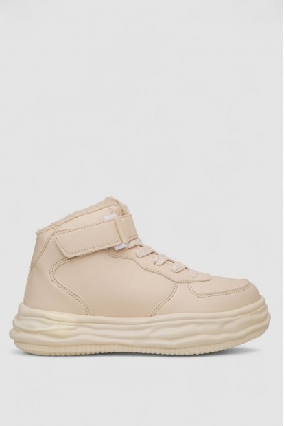 Кроссовки женские зимние на меху  -уценка, цвет бежевый, 248RCX686-U-1