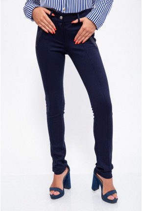 Прямі жіночі штани темно-синього кольору 150R098