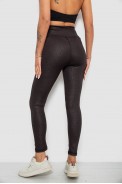 Лосины женские однотонные с принтом, цвет черный, 214R928 оптом - фото № 3