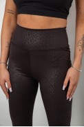 Лосины женские однотонные с принтом, цвет черный, 214R928 оптом - фото № 4