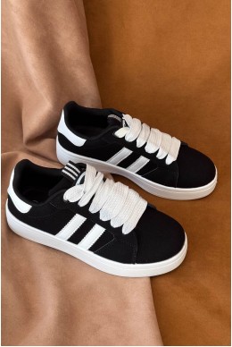 Кеди жіночі замша, колір чорно-білий, 248RJH400-1