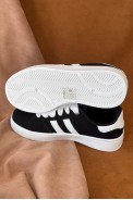 Кеды женские замша, цвет черно-белый, 248RJH400-1 оптом - фото № 4