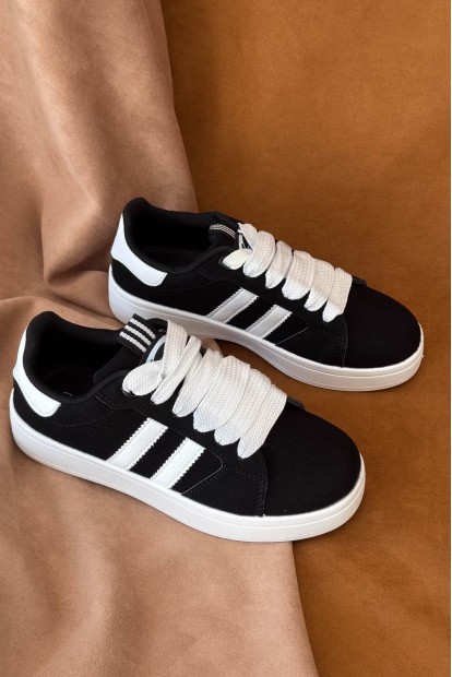 Кеди жіночі замша, колір чорно-білий, 248RJH400-1