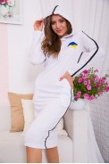 Спортивное платье с карманами белого цвета 175R007 - фото № 2