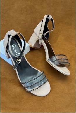 Босоножки женские, цвет бежевый, 243RE282