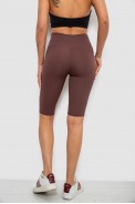 Велотреки женские однотонные в рубчик, цвет шоколадный, 214R264 оптом - фото № 3