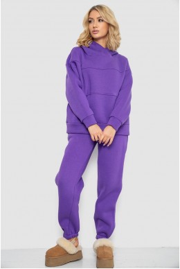 Спортивный костюм женский на флисе  -уценка, цвет фиолетовый, 247R10765-U-40
