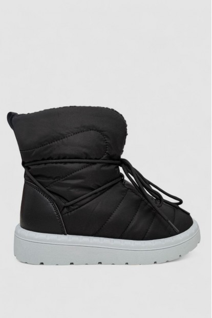 Дутики женские зимние на меху, цвет черно-серый, 248RFM500