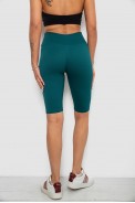 Велотреки женские однотонные в рубчик, цвет темно-зеленый, 214R264 - фото № 3