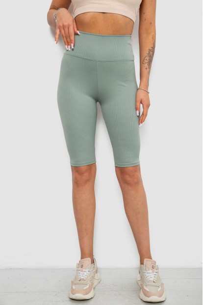 Велотреки жіночі однотонні в рубчик, колір оливковий, 214R264