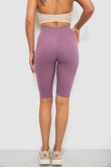 Велотреки женские однотонные в рубчик, цвет темно-сиреневый, 214R264 - фото № 3