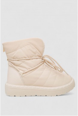 Дутики женские зимние на меху, цвет бежевый, 248RFM500