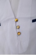 Блуза класична  -уцінка, колір біло-синій, 230R051-U-10 - фото № 5