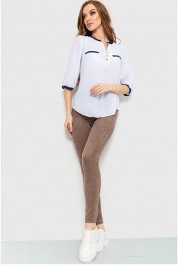 Блуза класична  -уцінка, колір біло-синій, 230R051-U-15