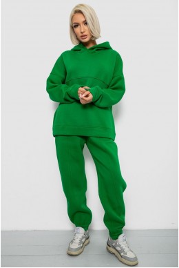 Спортивный костюм женский на флисе, цвет зеленый, 247R2021