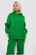 Спортивный костюм женский на флисе, цвет зеленый, 247R2021 - фото № 1