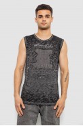 Майка чоловіча з принтом, колір сірий, 244R1231 - фото № 0