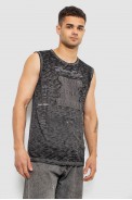 Майка чоловіча з принтом, колір сірий, 244R1231 - фото № 2