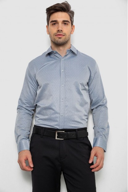 Рубашка мужская с длинным рукавом  -уценка, цвет серый, 214R836-U-5