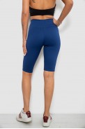 Велотреки жіночі однотонні в рубчик, колір синій, 214R264 - фото № 3