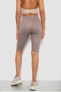 Велотреки жіночі однотонні в рубчик, колір мокко, 214R264 - фото № 3