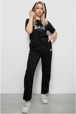 Спортивный костюм женский, цвет черный, 221R106