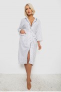 Халат женский домашний в горошек, цвет белый, 257R334 - фото № 0