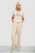 Спортивний костюм жіночий, колір бежевий, 221R106 - фото № 0