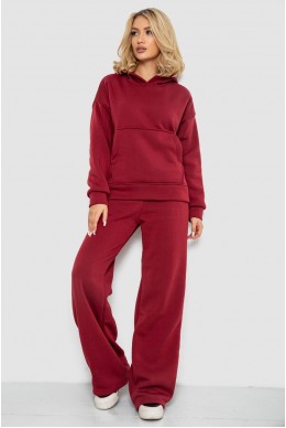 Спортивный костюм женский на флисе  -уценка, цвет бордовый, 177R056-U-7