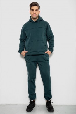 Спортивный костюм мужской на флисе, цвет зеленый, 238R029