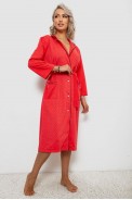 Халат женский домашний в горошек, цвет красный, 257R334 Халат женский домашний в горошек, цвет красный, 257R334 - фото № 2