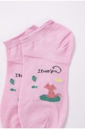 Женские короткие носки с принтом цвет Розовый 151RBY-37 - фото № 2