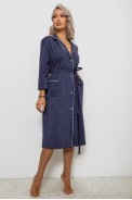 Халат женский домашний в горошек, цвет синий, 257R334 Халат женский домашний в горошек, цвет синий, 257R334 - фото № 2