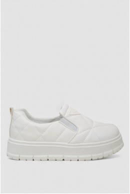 Слипоны женские однотонные  -уценка, цвет белый, 248RBL34-U