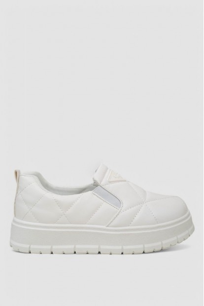 Слипоны женские однотонные  -уценка, цвет белый, 248RBL34-U