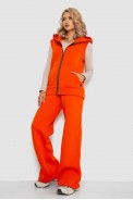 Костюм жіночий на флісі тринитка  -уцінка, колір помаранчевий, 102R7725-U-1 оптом - фото № 2